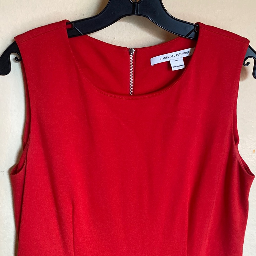 Diane Von Furtstenberg Red Shift Dress